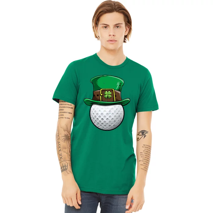 Golf St Patricks Day Men Women Ball Leprechaun Sports Gifts Premium T-Shirt