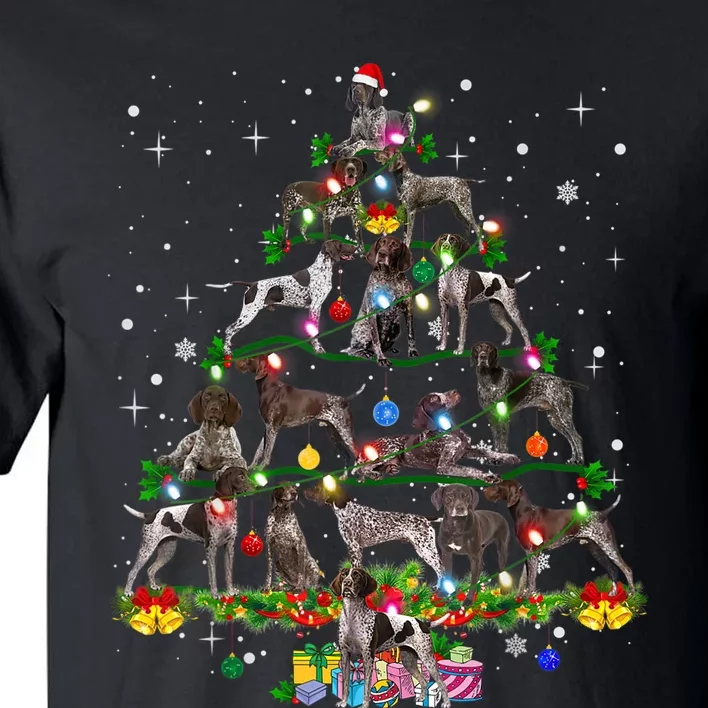 German Shorthaired Pointer Christmas Ree Xmas Dog Dad Mom Tall T-Shirt