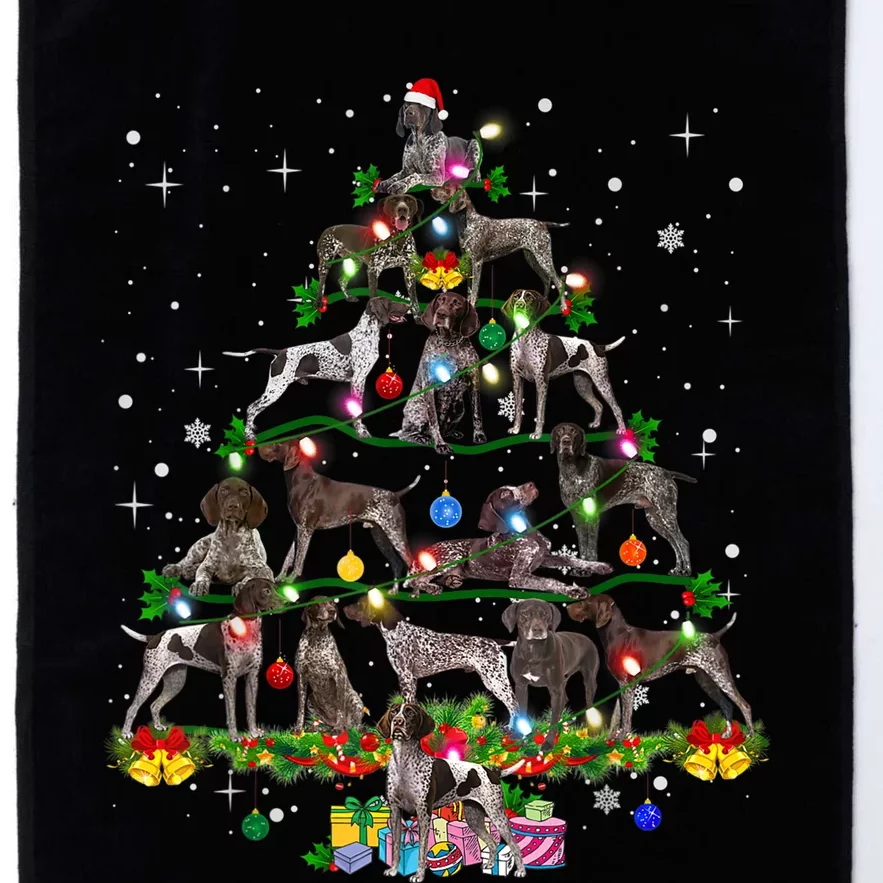 German Shorthaired Pointer Christmas Ree Xmas Dog Dad Mom Platinum Collection Golf Towel