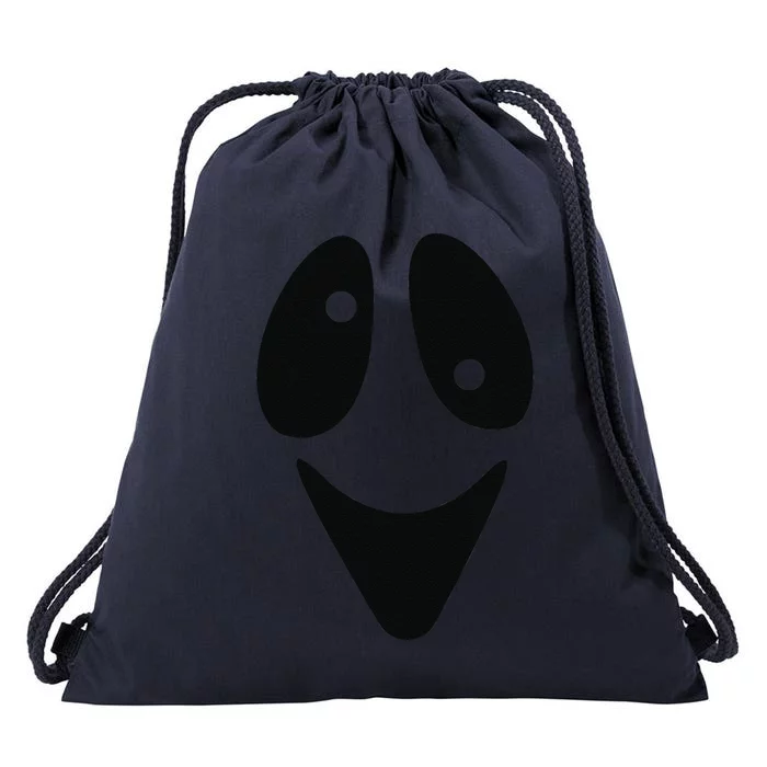 Ghost Spooky Pumpkin Halloween Ghoul Face Boo Eyes Costume Drawstring Bag