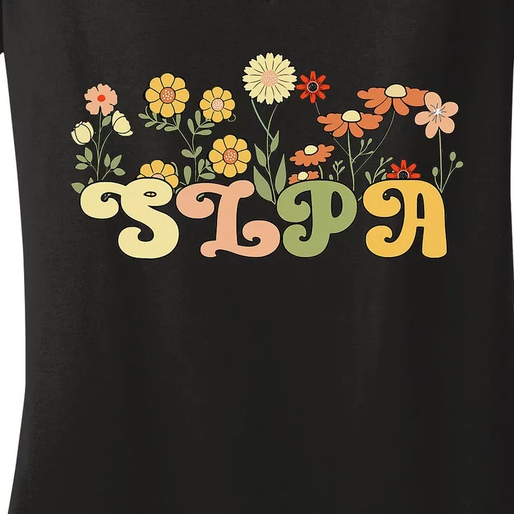 Groovy Speech-Language Pathology Assistant Women's V-Neck T-Shirt