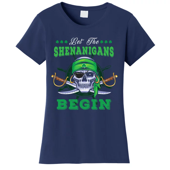 Gasparilla St. Patrick's Pirate Let The Shenanigans Begin Women's T-Shirt