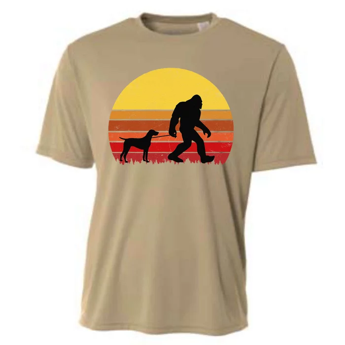 German Shorthaired Pointer Funny Retro Dog Design Cooling Performance Crew T-Shirt