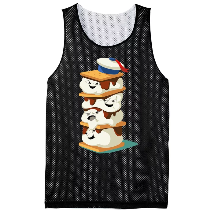 Ghostbuster Stay Puft Marshmallow Mesh Reversible Basketball Jersey Tank