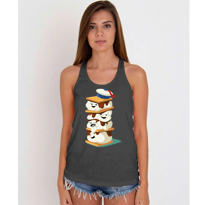 Ghostbuster Stay Puft Marshmallow Women's Knotted Racerback Tank