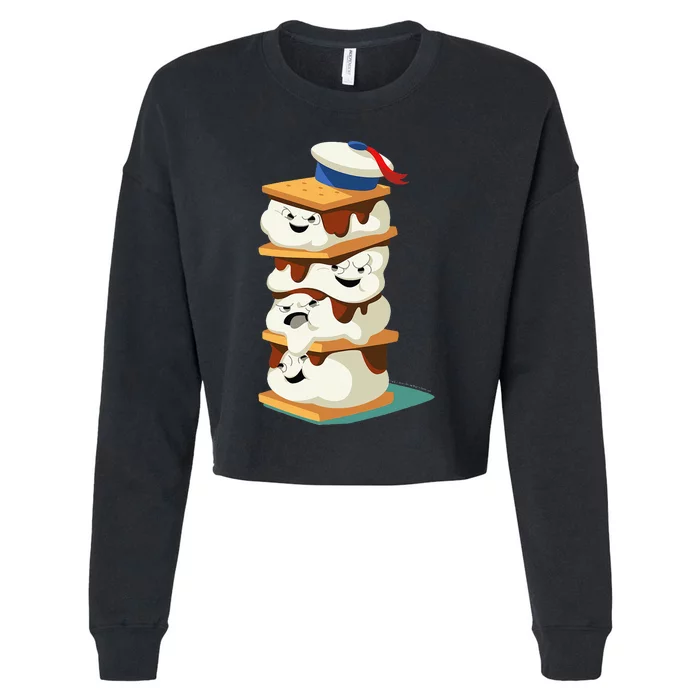 Ghostbuster Stay Puft Marshmallow Cropped Pullover Crew