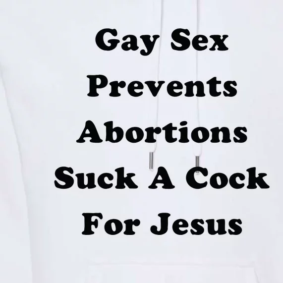 Gay Sex Prevents Abortions Premium Hoodie