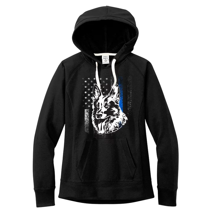 German Shepherd Police Dog Women's Fleece Hoodie