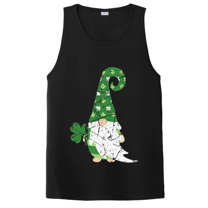 Gnome St. Patricks Day Irish Celebration Shamrock Women Performance Tank