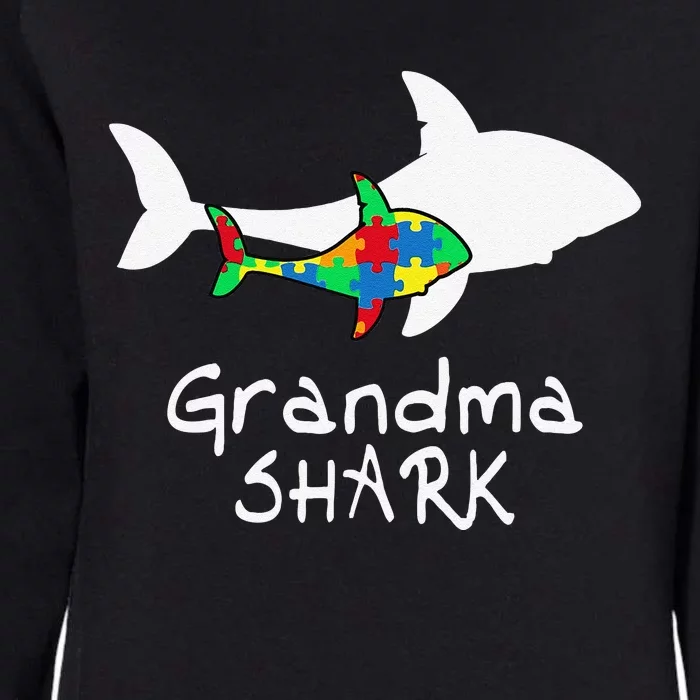 Grandma Shark Puzzle Piece Cool Autism Awareness Gift Womens California Wash Sweatshirt