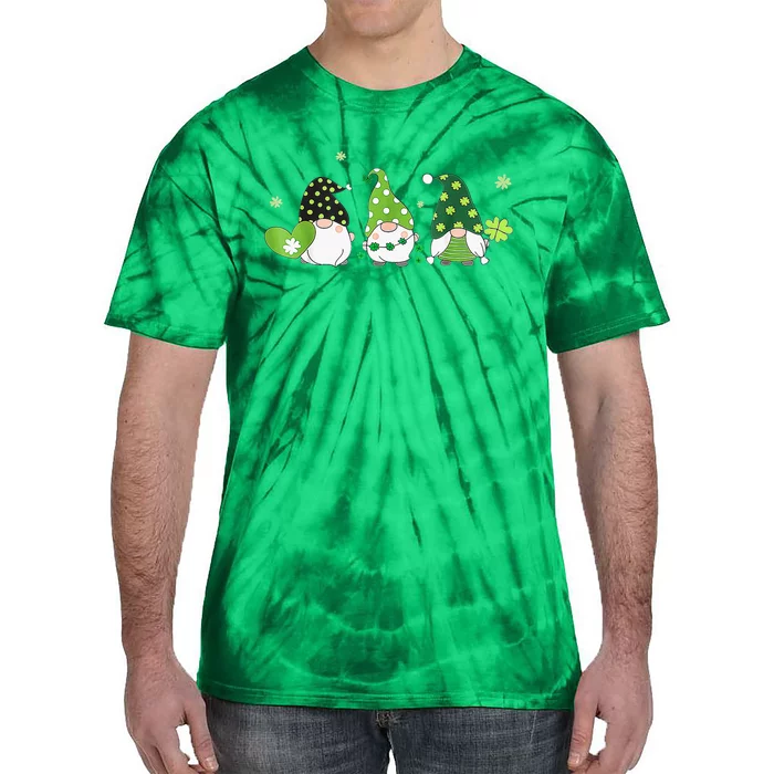 Gnomes St Patricks Day Green Irish Shamrock St Patrick Gnome Tie-Dye T-Shirt