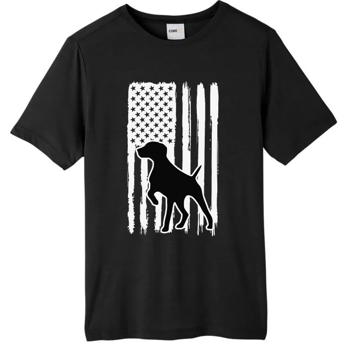 German Shorthaired Pointer American Flag USA Patriot ChromaSoft Performance T-Shirt