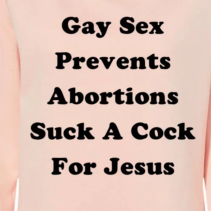 Gay Sex Prevents Abortions Funny Sayings Funny Gift Womens California Wash Sweatshirt