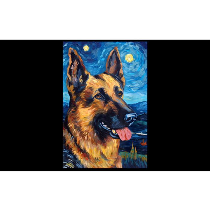 German Shepherd Painting Art Starry Night Sky Dog Van Gogh Bumper Sticker