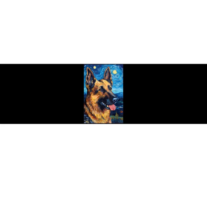 German Shepherd Painting Art Starry Night Sky Dog Van Gogh Bumper Sticker