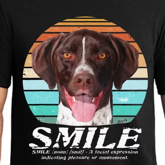 German Shorthaired Pointer GSP Retro SMILE Cute Dog Pajama Set