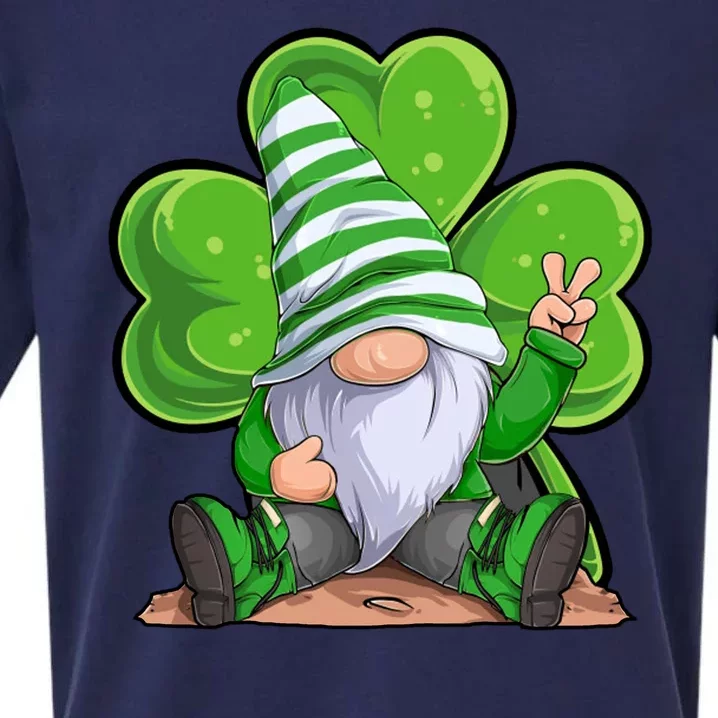 Gnome St Patrick's Day Clover Sueded Cloud Jersey T-Shirt