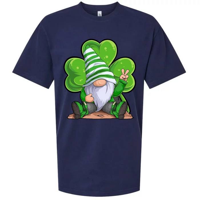 Gnome St Patrick's Day Clover Sueded Cloud Jersey T-Shirt