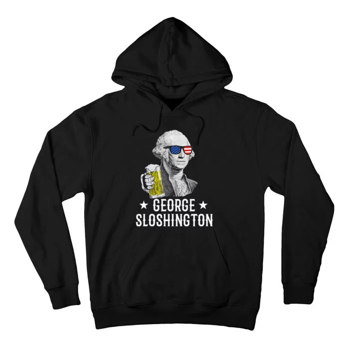 George Sloshington President George Washington Drinking Beer Tall Hoodie