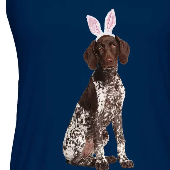 German Shorthaired Pointer Wearing Easter Bunny Ears Dog Ladies Essential Flowy Tank