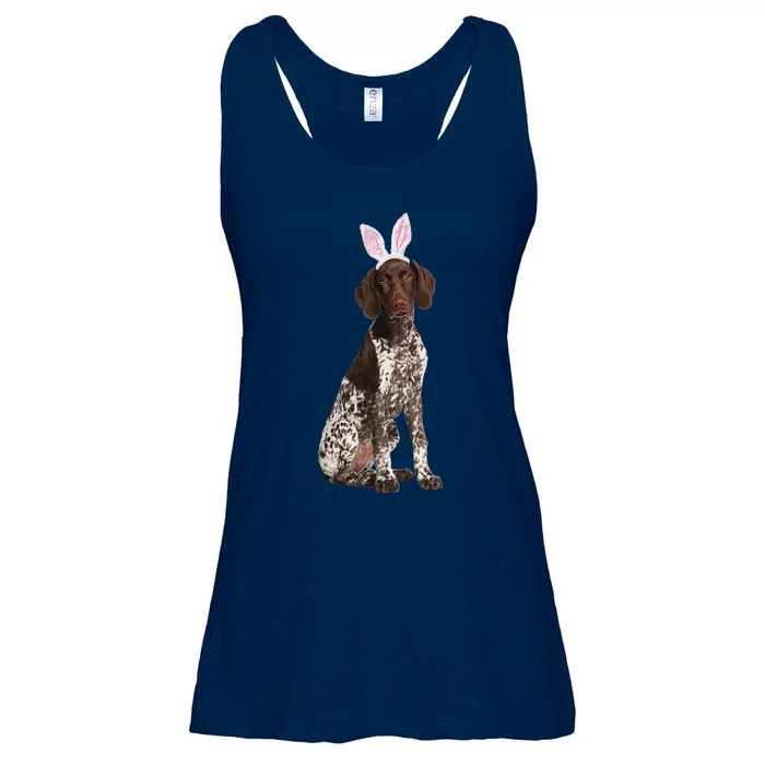 German Shorthaired Pointer Wearing Easter Bunny Ears Dog Ladies Essential Flowy Tank