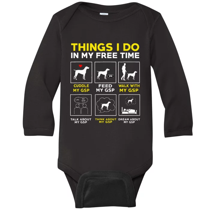 German Shorthair Pointer Gsp Life Baby Long Sleeve Bodysuit