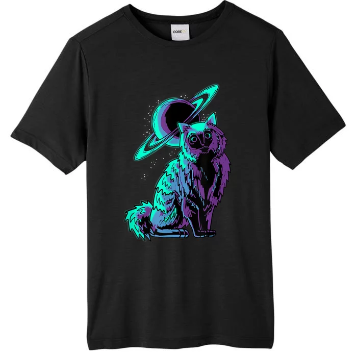 Galaxy Saturn Planet Ragdoll Cool Cat Feline Cat Lover Gift ChromaSoft Performance T-Shirt