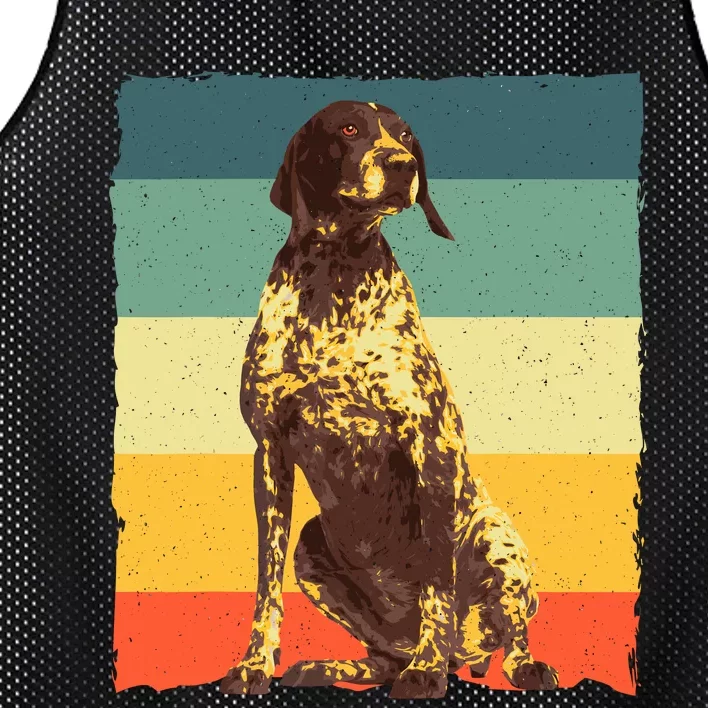 German Shorthaired Pointer Art GSP Dog Lover Mesh Reversible Basketball Jersey Tank