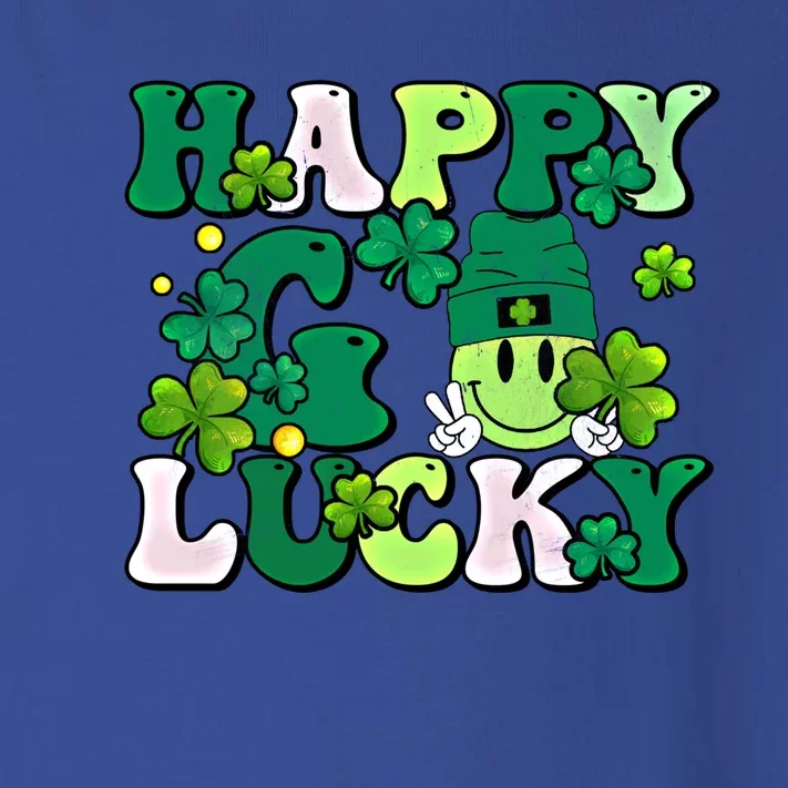 Groovy St Patrick's Day Happy Go Lucky Meaningful Gift Toddler Long Sleeve Shirt