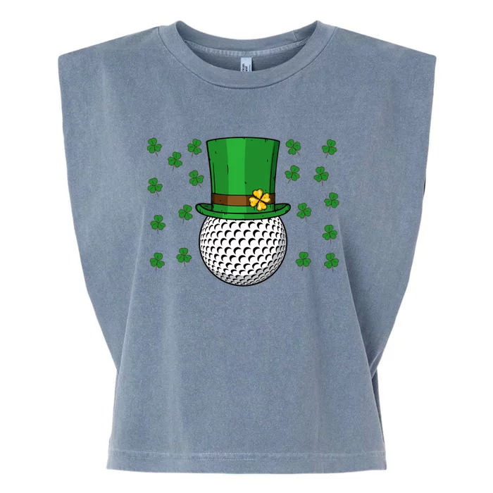 Golf St Patricks Day Ball Leprechaun Gift Garment-Dyed Women's Muscle Tee