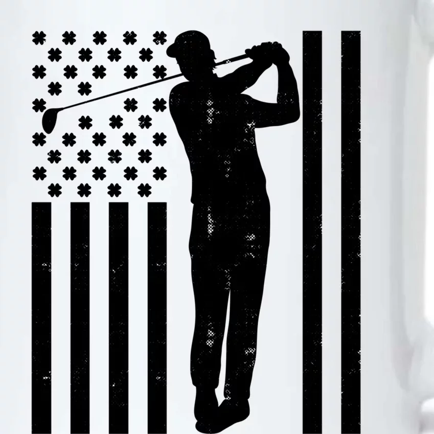 Golf St Patricks Day Design Golfer American Flag Golf Player Gift Black Color Changing Mug