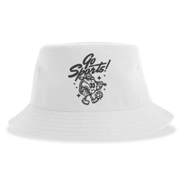 Go Sports Retro Football Game Day Sustainable Bucket Hat