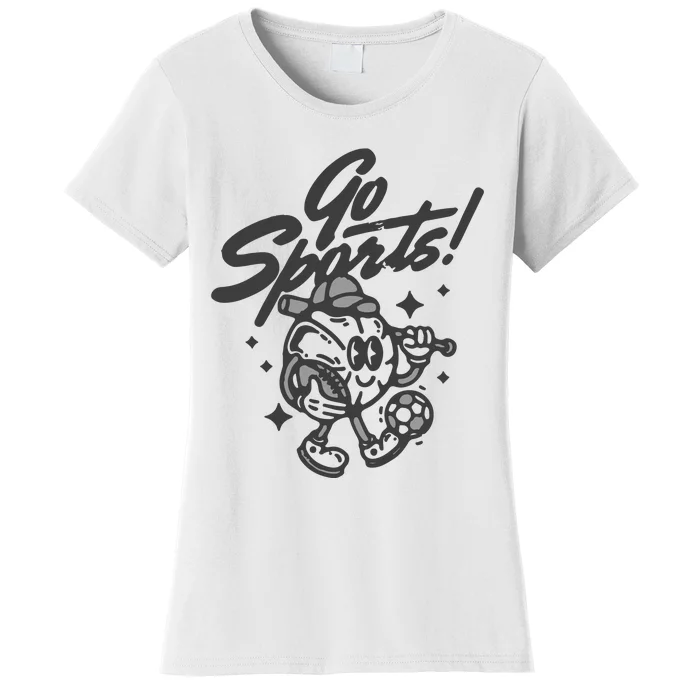 Go Sports Retro Football Game Day Women's T-Shirt