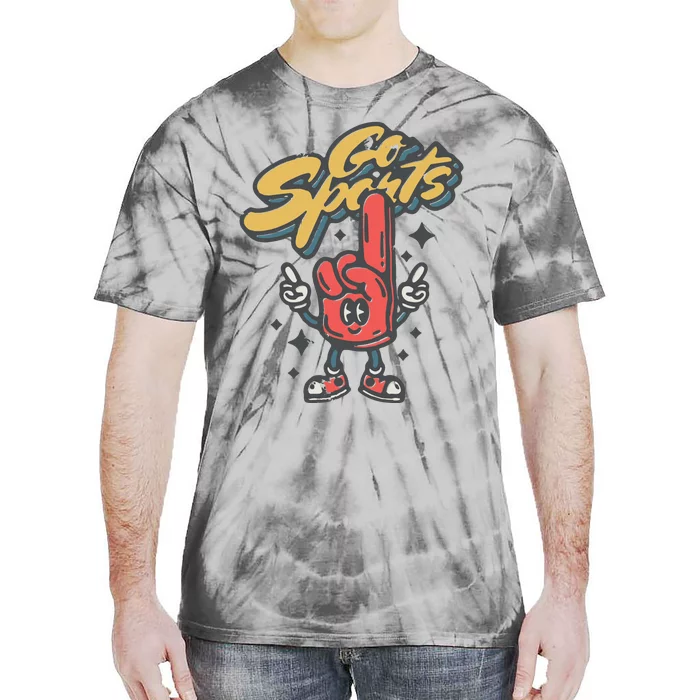 Go Sports Retro Football Game Day Tie-Dye T-Shirt