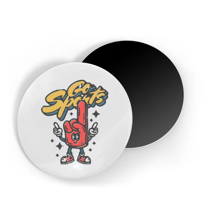 Go Sports Retro Football Game Day Magnet