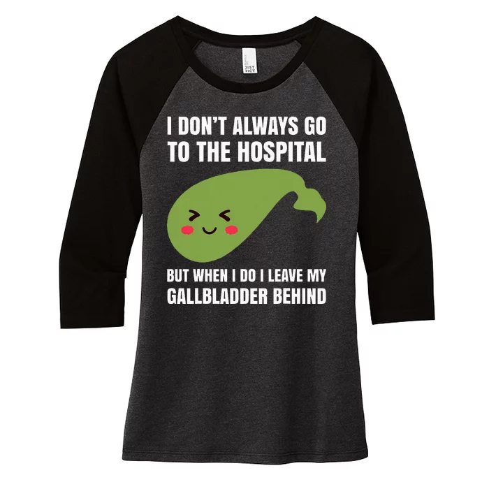 Gallbladder Surgery Removal Recovery Women's Tri-Blend 3/4-Sleeve Raglan Shirt