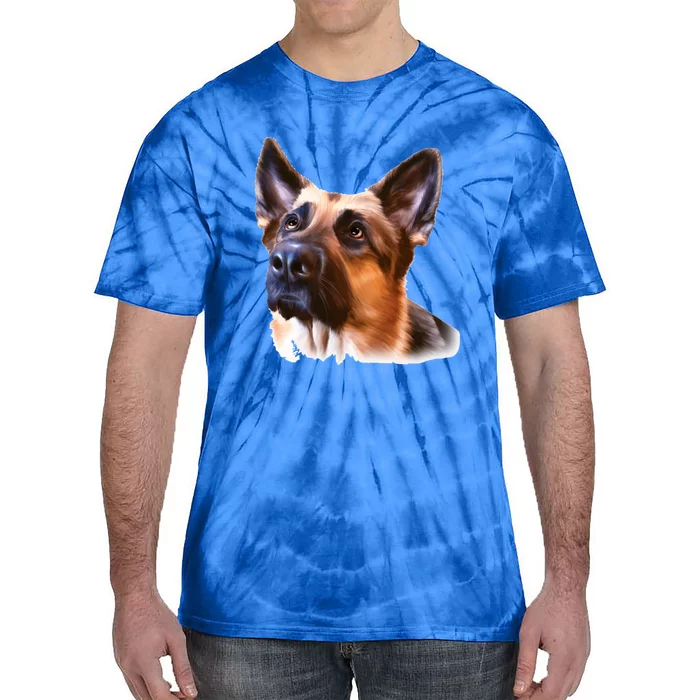 Ger Shepherd Realistic And Colorful Toon Art Shepherd Cool Gift Tie-Dye T-Shirt