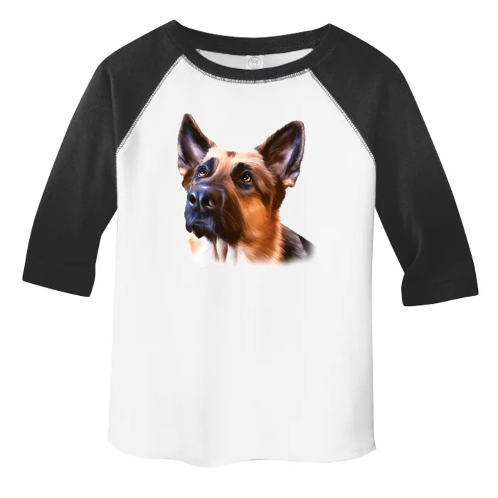 Ger Shepherd Realistic And Colorful Toon Art Shepherd Cool Gift Toddler Fine Jersey T-Shirt