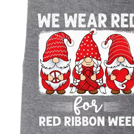 Gnomes support red Peace hope love Anti drug Red Ribbon Week Doggie 3-End Fleece Hoodie