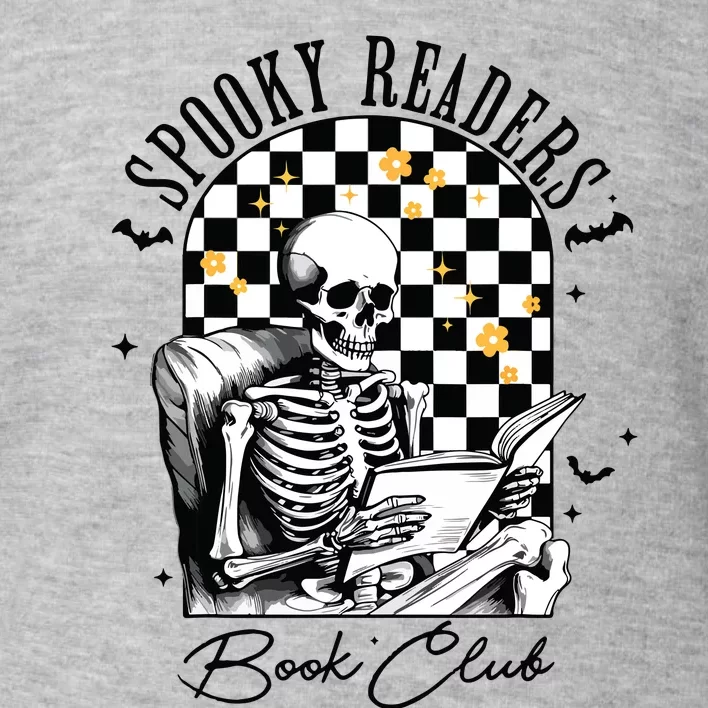 Groovy Spooky Readers Book Club Skeleton Book Lovers Bookish Toddler Sweatshirt