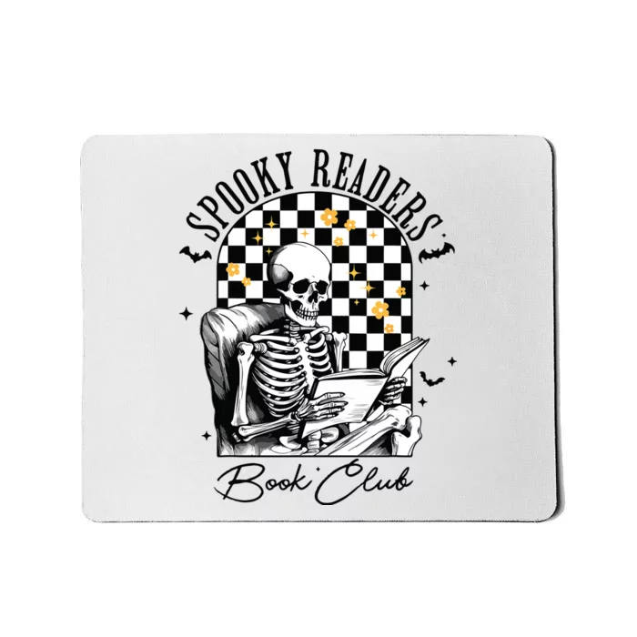 Groovy Spooky Readers Book Club Skeleton Book Lovers Bookish Mousepad