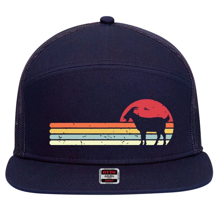 Goat Shirts Retro Style 7 Panel Mesh Trucker Snapback Hat