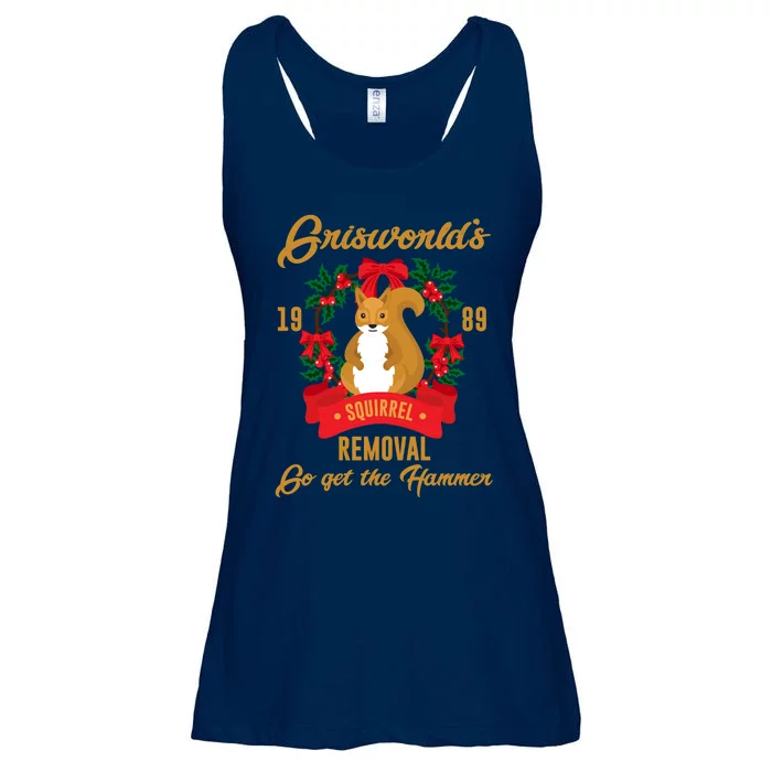 Griswold's Squirrel Removal Funny National Lampoon's Christmas Vacation Retro Gr Ladies Essential Flowy Tank