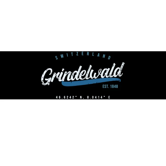 Grindelwald Switzerland Retro T Bumper Sticker