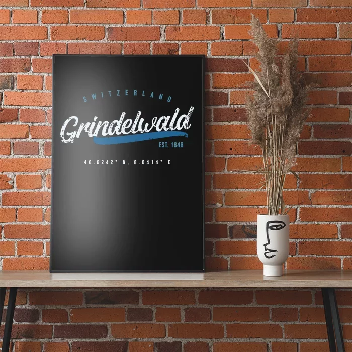 Grindelwald Switzerland Retro T Poster