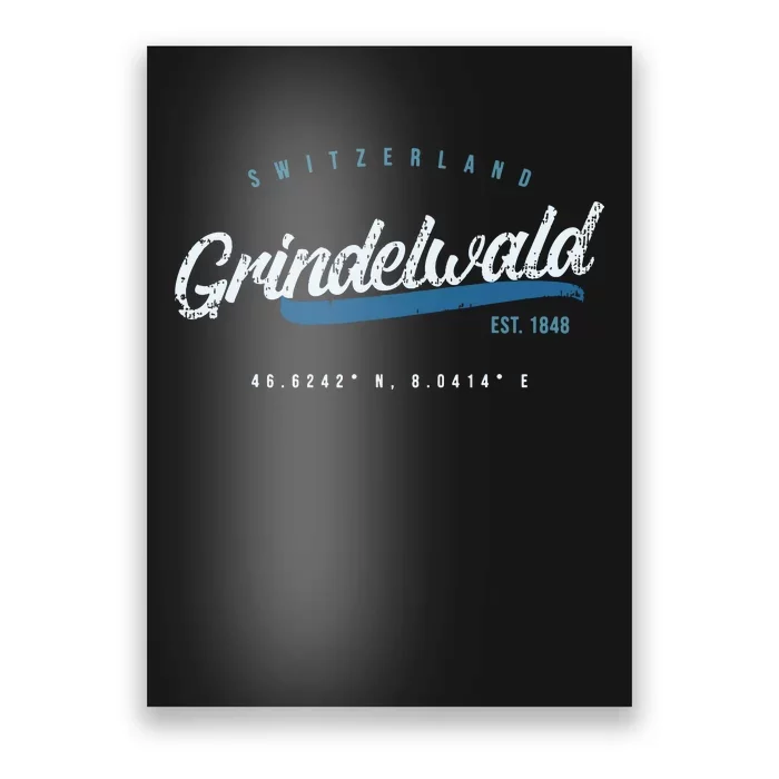 Grindelwald Switzerland Retro T Poster