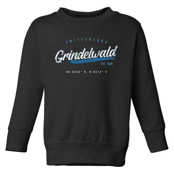 Grindelwald Switzerland Retro T Toddler Sweatshirt