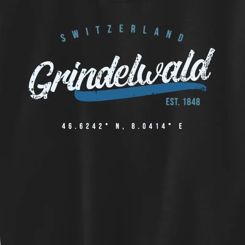 Grindelwald Switzerland Retro T Kids Sweatshirt