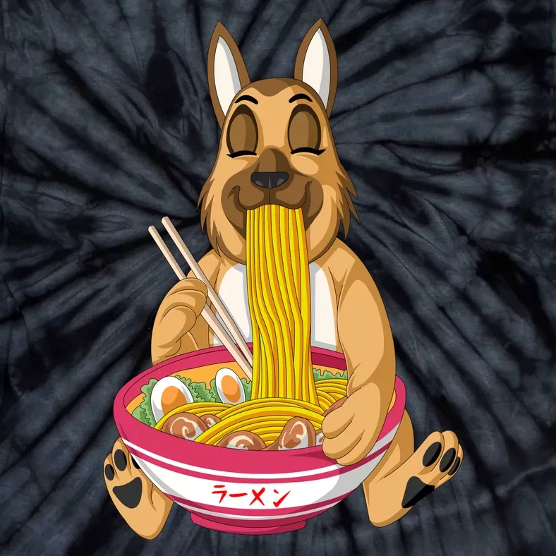 German Shepherd Ramen Tie-Dye T-Shirt