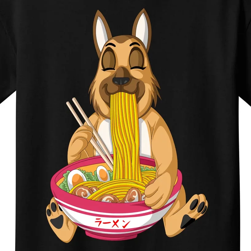 German Shepherd Ramen Kids T-Shirt